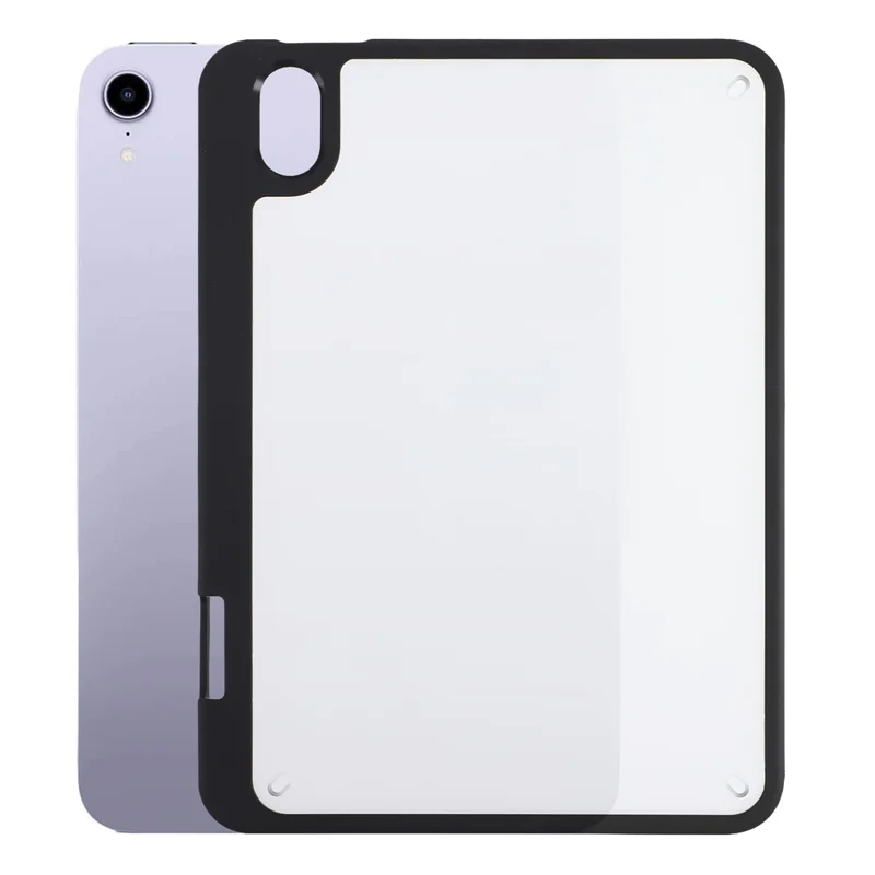 Tablet-Hülle für iPad mini (2024) / (2021) Sturzsicher Matt PC + TPU Schutzhülle mit Stifthalter – Matt Schwarz