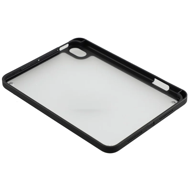 Tablet-Hülle für iPad mini (2024) / (2021) Sturzsicher Matt PC + TPU Schutzhülle mit Stifthalter – Matt Schwarz