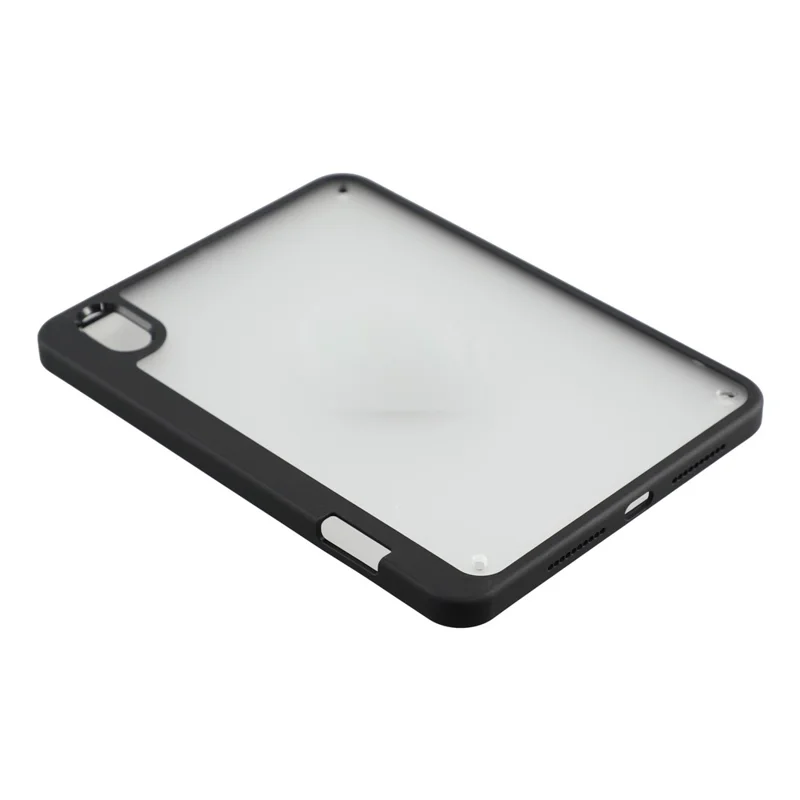 Tablet-Hülle für iPad mini (2024) / (2021) Sturzsicher Matt PC + TPU Schutzhülle mit Stifthalter – Matt Schwarz