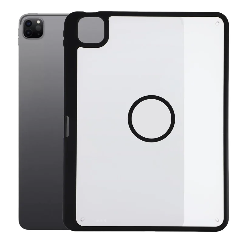 Tablet Case for iPad Pro 11 (2022) / (2021) / (2018) / (2010) Matte Magnetic Cover with Pencil Slot Shockproof TPU + PC Shell - Matte Black