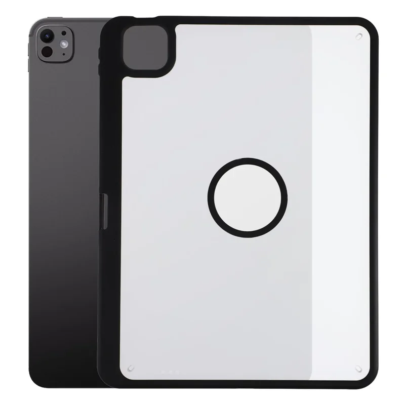Custodia per Tablet per iPad Pro 11 (2025) / (2024) Copertura Magnetica Opaca con Alloggiamento per Pencil, Guscio Antiurto in TPU + PC - Nero Opaco