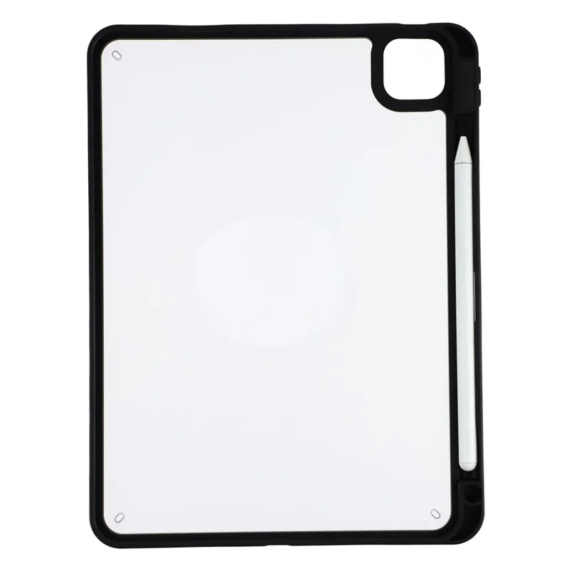 For iPad Pro 11 (2025) / (2024) Case Anti Drop Matte PC + TPU Protective Cover with Pencil Holder - Matte Black