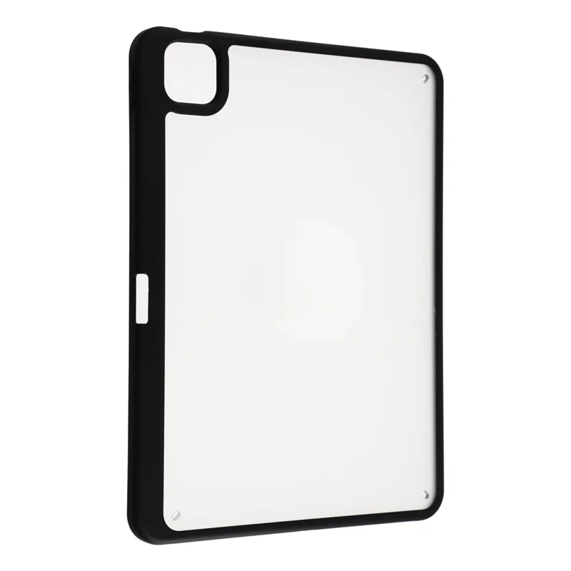 For iPad Pro 11 (2025) / (2024) Case Anti Drop Matte PC + TPU Protective Cover with Pencil Holder - Matte Black