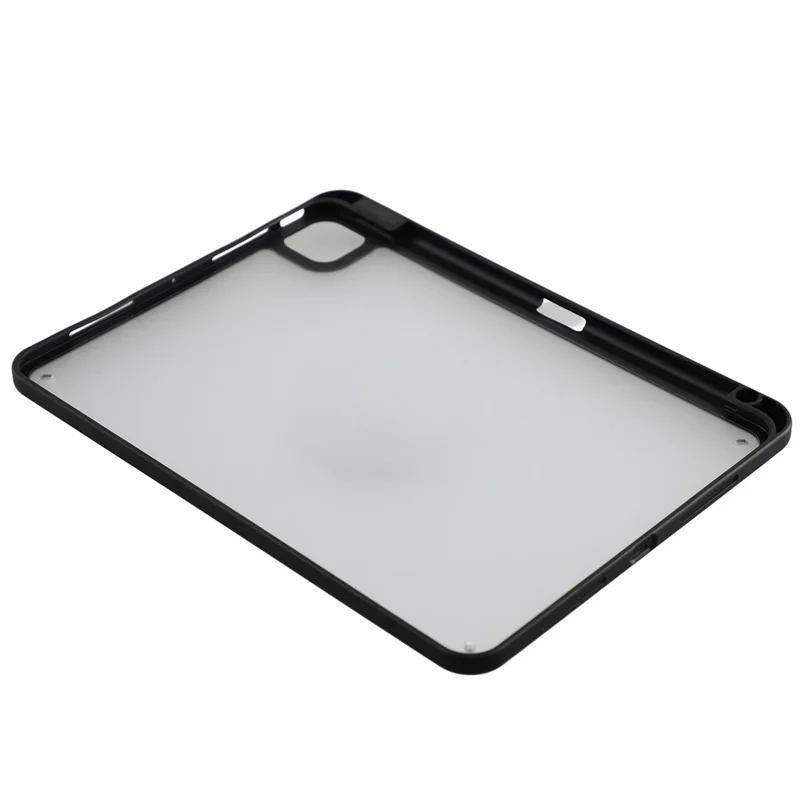 For iPad Pro 11 (2025) / (2024) Case Anti Drop Matte PC + TPU Protective Cover with Pencil Holder - Matte Black