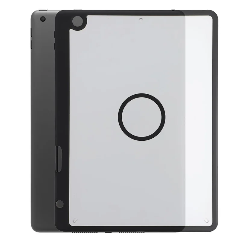 Tabletbeskyttelse til iPad 10,2 (2021) / (2020) / (2019) Matt magnetisk dæksel med blyantopbevaring, stødfast TPU + PC skal - Matt sort