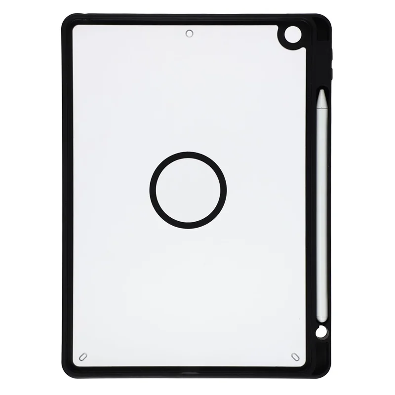 Tabletbeskyttelse til iPad 10,2 (2021) / (2020) / (2019) Matt magnetisk dæksel med blyantopbevaring, stødfast TPU + PC skal - Matt sort
