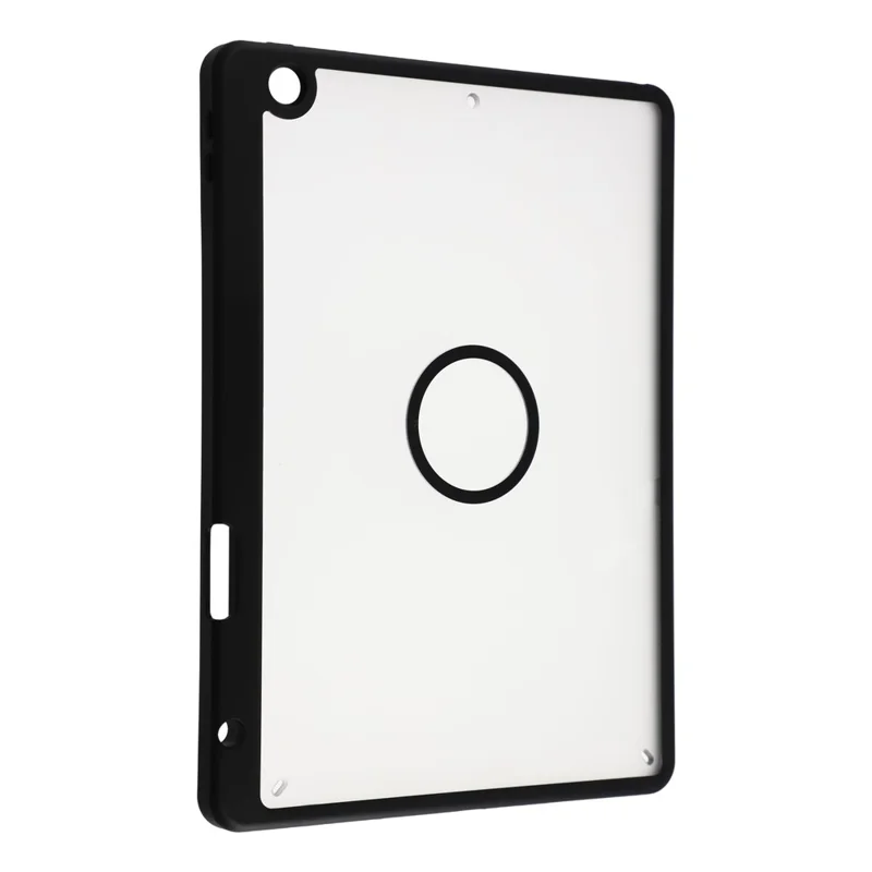 Tabletbeskyttelse til iPad 10,2 (2021) / (2020) / (2019) Matt magnetisk dæksel med blyantopbevaring, stødfast TPU + PC skal - Matt sort
