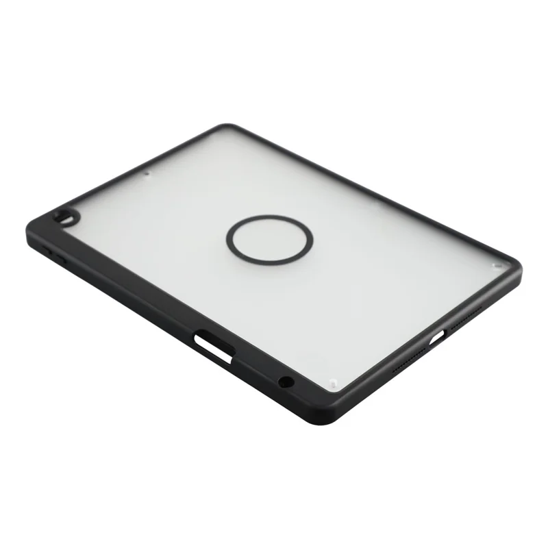 Tabletbeskyttelse til iPad 10,2 (2021) / (2020) / (2019) Matt magnetisk dæksel med blyantopbevaring, stødfast TPU + PC skal - Matt sort