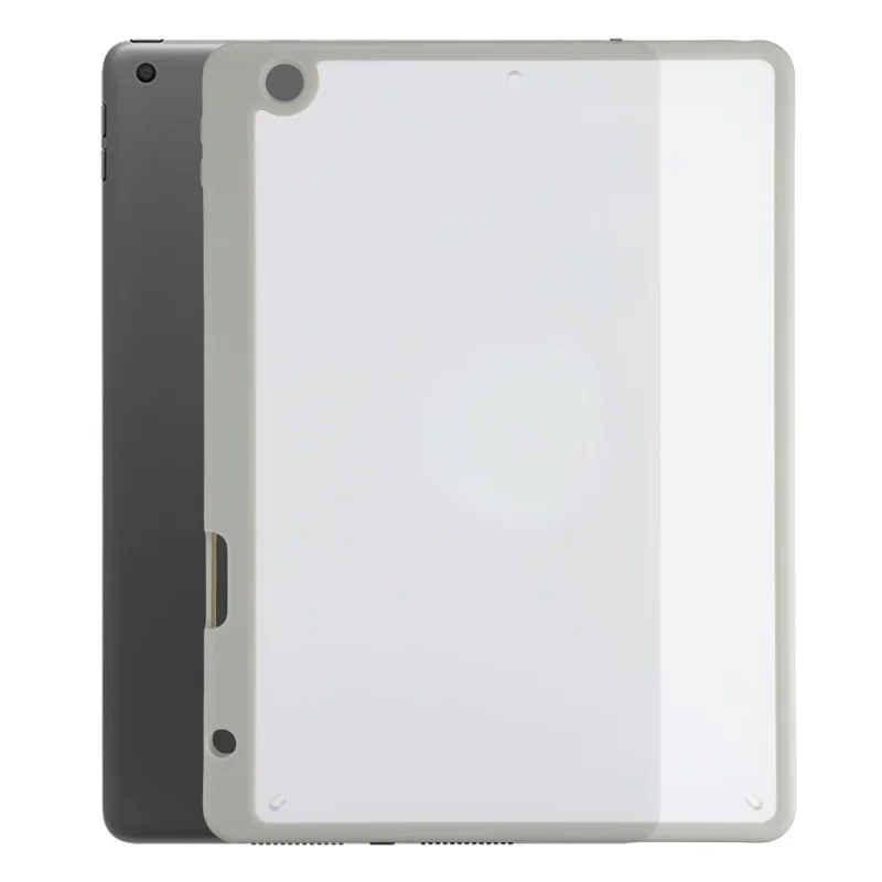 Case for iPad 10.2 (2021) / (2020) / (2019) Anti Drop Matte PC + TPU Protective Cover with Pencil Holder - Matte Grey