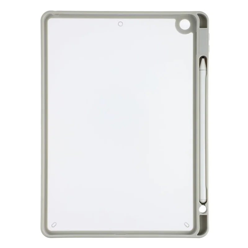 Case for iPad 10.2 (2021) / (2020) / (2019) Anti Drop Matte PC + TPU Protective Cover with Pencil Holder - Matte Grey