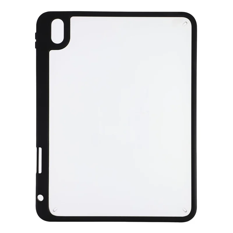 For iPad (2025) / iPad 10.9 (2022) Case Anti Drop Matte PC + TPU Protective Cover with Pencil Holder - Matte Black