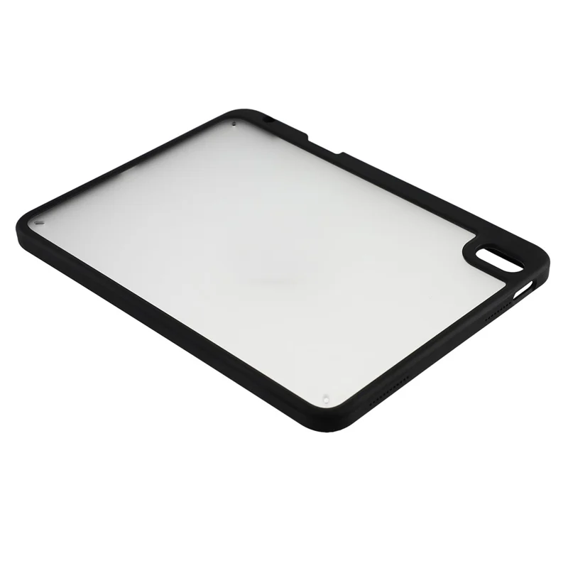 For iPad (2025) / iPad 10.9 (2022) Case Anti Drop Matte PC + TPU Protective Cover with Pencil Holder - Matte Black