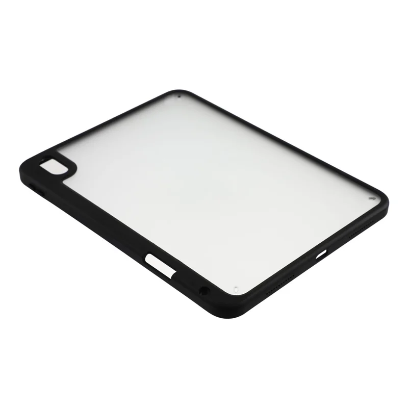 For iPad (2025) / iPad 10.9 (2022) Case Anti Drop Matte PC + TPU Protective Cover with Pencil Holder - Matte Black