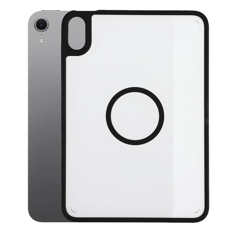 Tablet Case for iPad mini (2024)  /  (2021) Matte Magnetic Cover Shockproof TPU + PC Shell - Matte Black