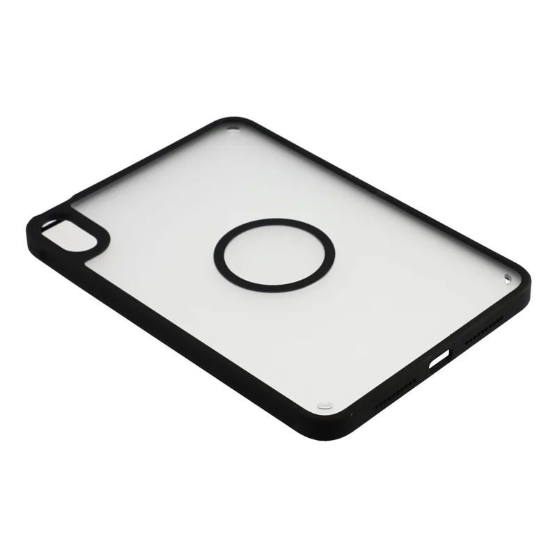 Tablet Case for iPad mini (2024)  /  (2021) Matte Magnetic Cover Shockproof TPU + PC Shell - Matte Black
