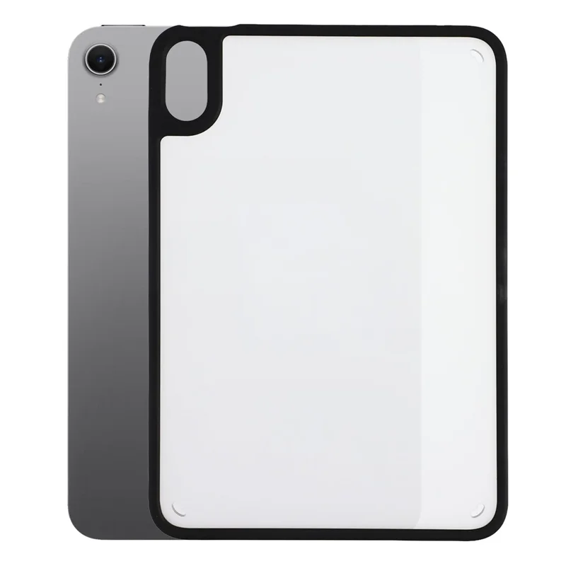 Für iPad mini (2024) / (2021) Tasche Mattes PC + TPU Sturzschutz-Rückseite – Matt Schwarz