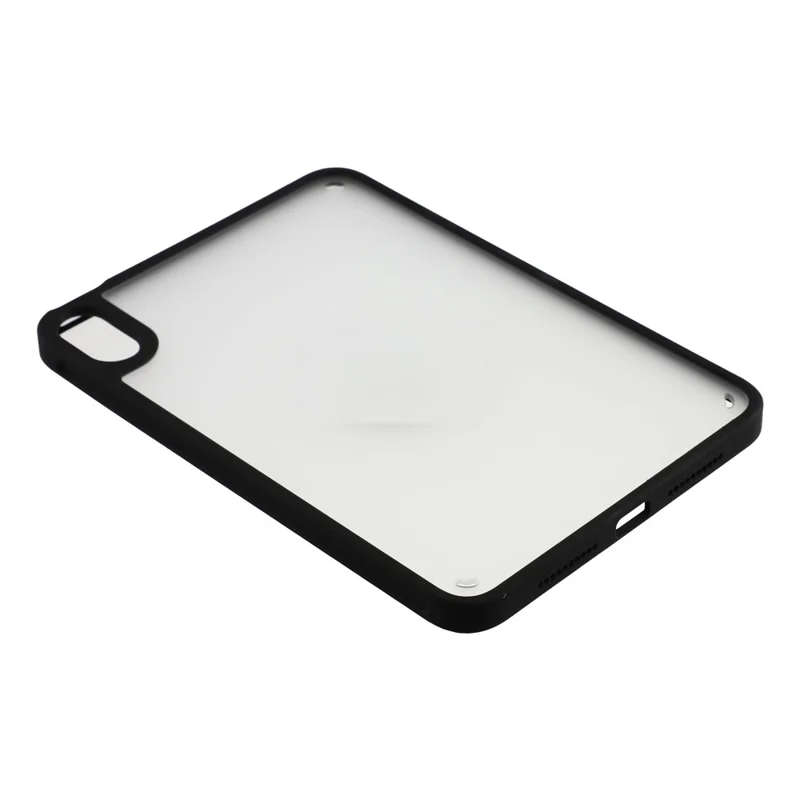 Für iPad mini (2024) / (2021) Tasche Mattes PC + TPU Sturzschutz-Rückseite – Matt Schwarz