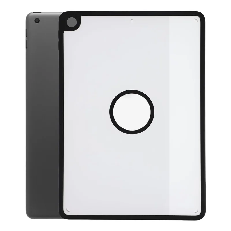 Tablet Case for iPad 10.2 (2021)  /  (2020)  /  (2019) Matte Magnetic Cover Shockproof TPU + PC Shell - Matte Black