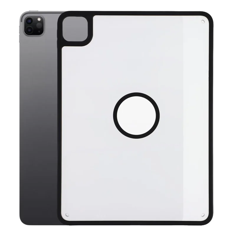 Capa para Tablet para iPad Pro 11 (2022) / (2021) / (2020) / Pro 11 polegadas (2018) com Ranhura para Lápis, Capa Fosca com Capa Anti-choque em TPU + PC - Preto Fosco