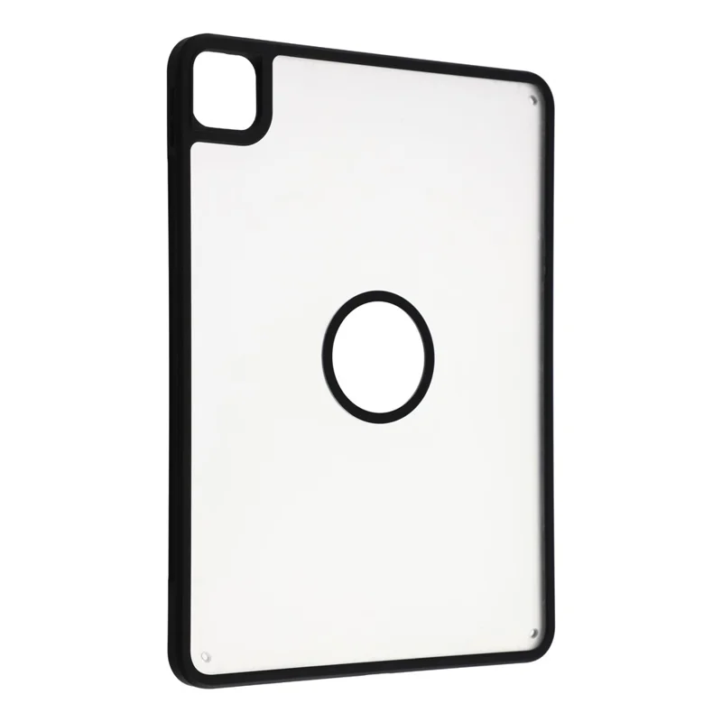 Capa para Tablet para iPad Pro 11 (2022) / (2021) / (2020) / Pro 11 polegadas (2018) com Ranhura para Lápis, Capa Fosca com Capa Anti-choque em TPU + PC - Preto Fosco