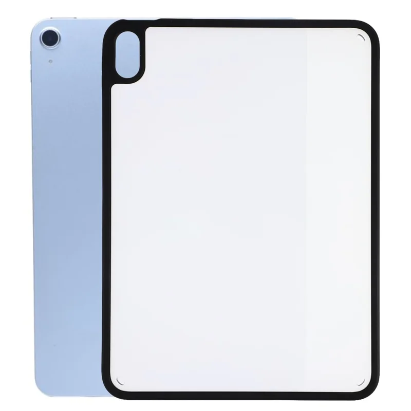 For iPad (2025) / iPad 10.9 (2022) Case Matte PC + TPU Drop Protection Back Cover - Matte Black
