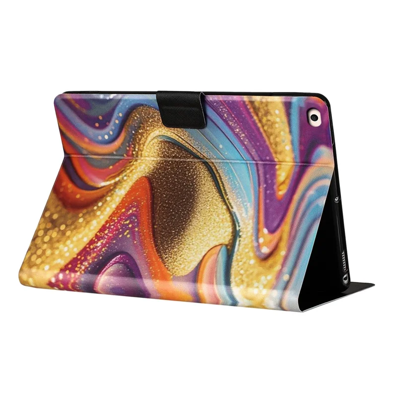 Coque pour tablette iPad Mini / Mini 2 / Mini 3 / Mini 4 / Mini (2019) 7,9 pouces, texture croûte de cuir TPU + cuir synthétique PU doré sable
