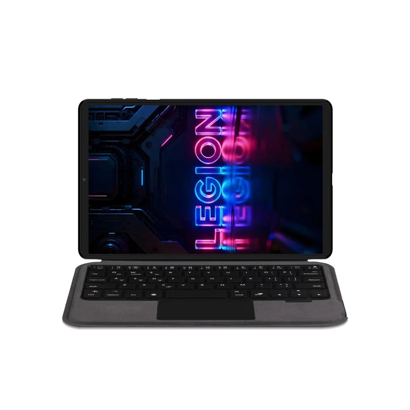 For Lenovo Legion Y700 (Gen 5) Leather Case + Touchpad Bluetooth-Compatible Keyboard with Backlit - Black