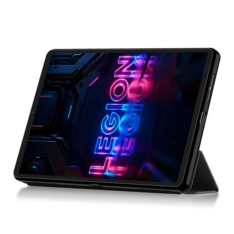 For Lenovo Legion Y700 (Gen 5) Case PU Leather TPU Back Trifold Stand Tablet Cover - Black