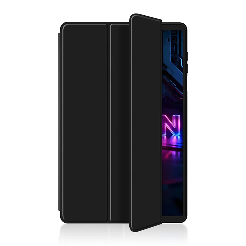 For Lenovo Legion Y700 (Gen 5) Case PU Leather TPU Back Trifold Stand Tablet Cover - Black