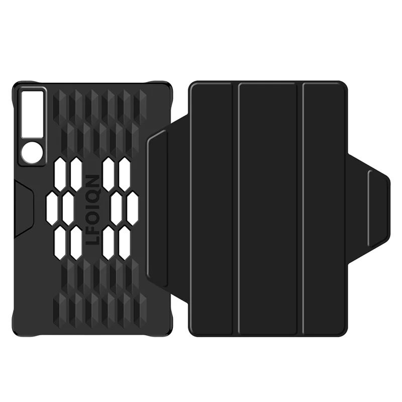 For Lenovo Legion Y700 (Gen 5) Case Stand PC PU Leather Magnetic Detachable Tablet Cover - Black