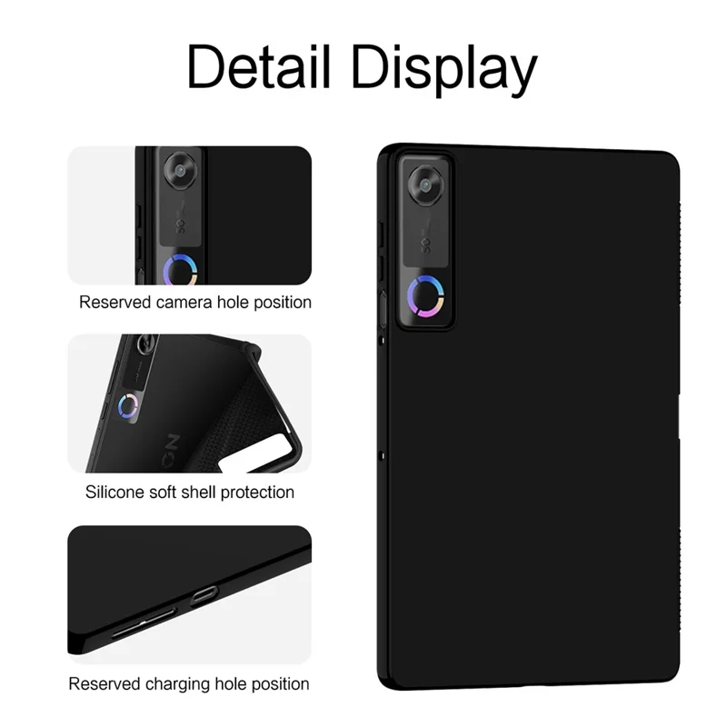For Lenovo Legion Y700 (Gen 5) Tablet Case Shockproof TPU Protective Cover - Black