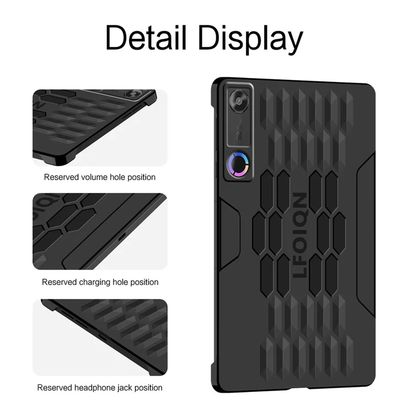 For Lenovo Legion Y700 (Gen 5) Tablet Case Shockproof PC Protective Cover - Black