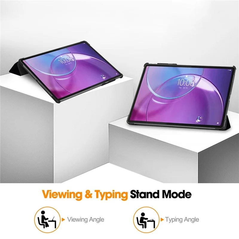 For Lenovo Idea Tab Pro Gen 2 Case Tri-fold Stand Pattern Print Leather Tablet Cover - Don't Touch Me