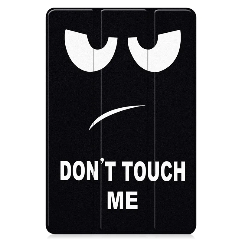 For Lenovo Idea Tab Pro Gen 2 Case Tri-fold Stand Pattern Print Leather Tablet Cover - Don't Touch Me