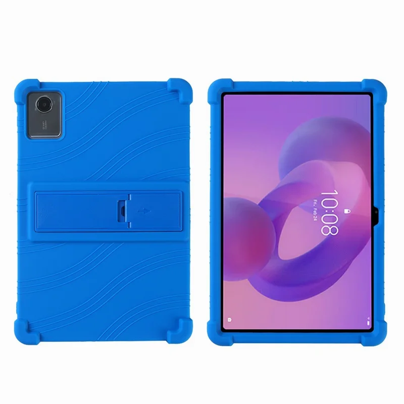 Tablet Case For Lenovo Tab K11 Gen 2  /  Idea Tab Adjustable Kickstand Silicone Tablet Protective Cover - Dark Blue