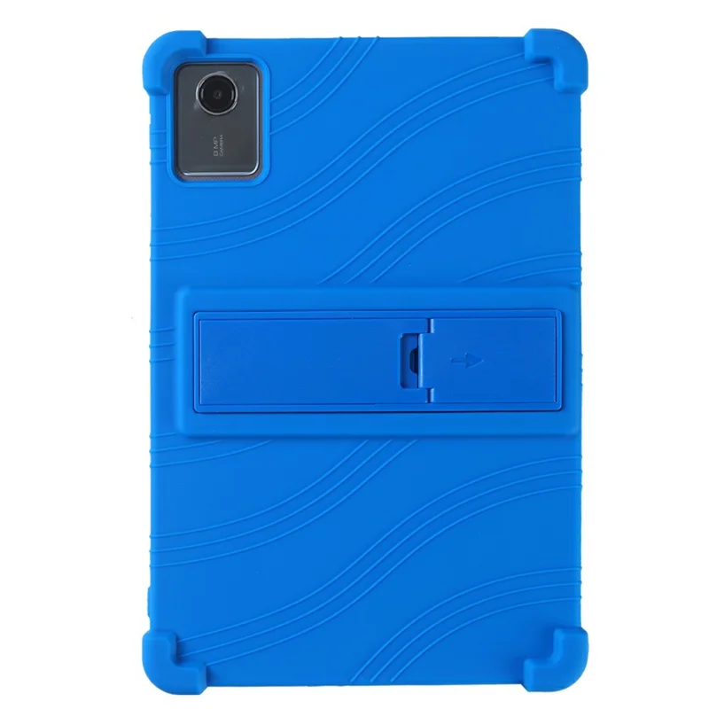 Tablet Case For Lenovo Tab K11 Gen 2  /  Idea Tab Adjustable Kickstand Silicone Tablet Protective Cover - Dark Blue