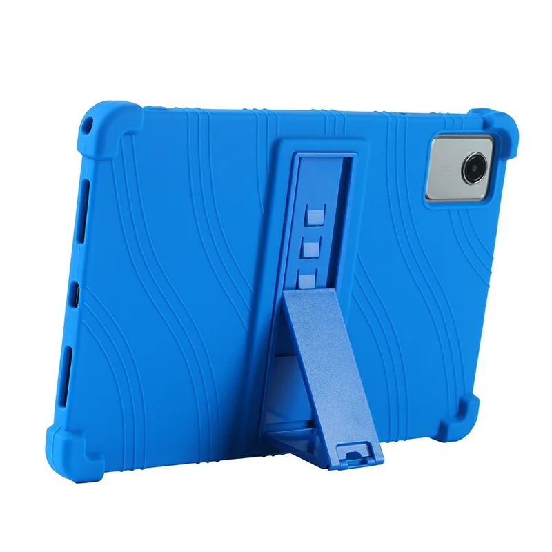Tablet Case For Lenovo Tab K11 Gen 2  /  Idea Tab Adjustable Kickstand Silicone Tablet Protective Cover - Dark Blue