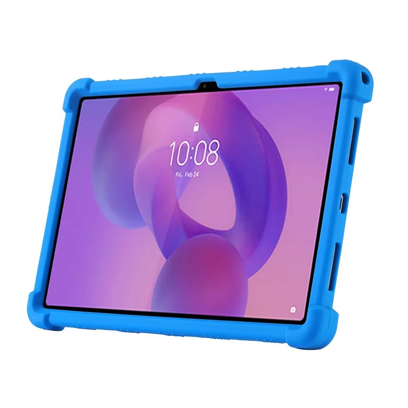 Tablet Case For Lenovo Tab K11 Gen 2  /  Idea Tab Adjustable Kickstand Silicone Tablet Protective Cover - Dark Blue