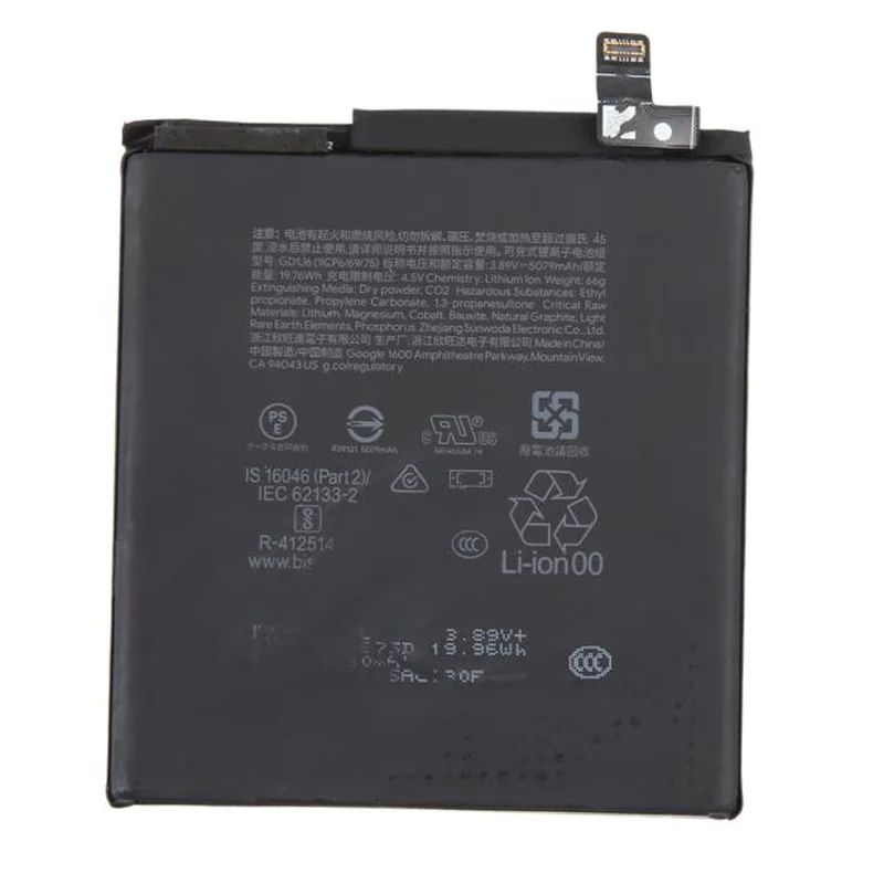 For Google Pixel 10 Pro XL 3.90V 5079mAh Li-Polymer Battery Assembly Part (Without Logo) (Encode: GD1J6  /  G6X1Z)
