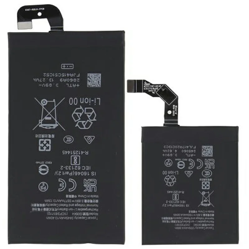 1 Pair For Google Pixel 9 Pro Fold 5G 3.88V 4650mAh Li-Polymer Battery Assembly Part (Without Logo) (Encode: G06K4 GE59C)