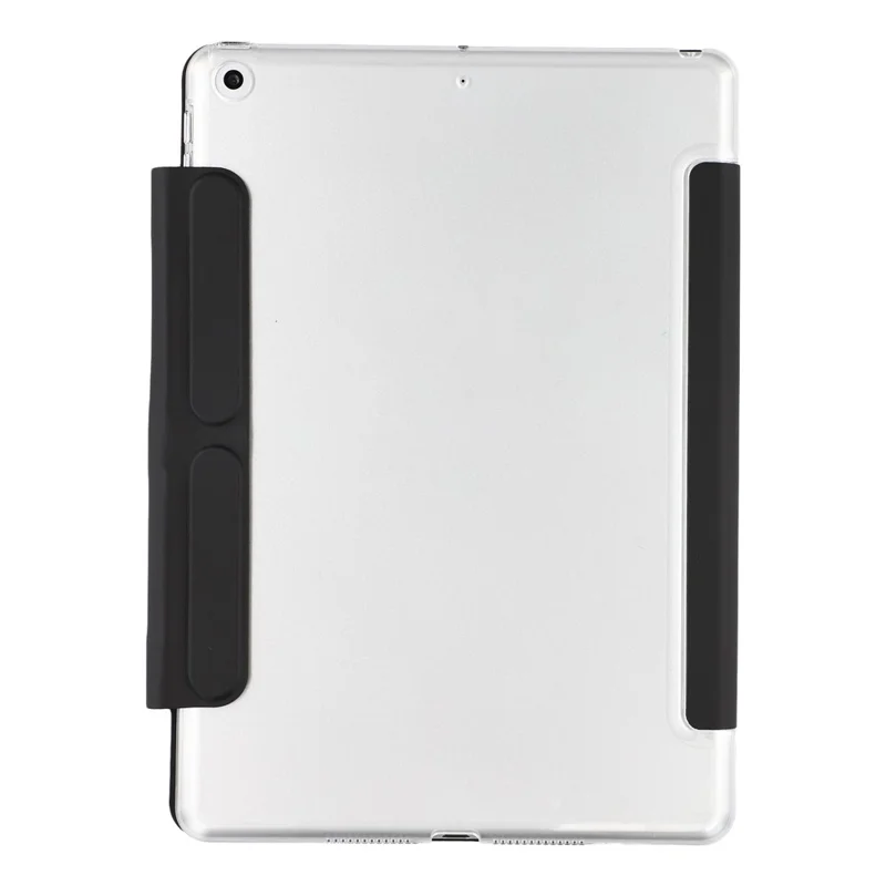 Hülle für iPad 10,2 (2021) / (2020) / (2019) durchsichtige Hartschalenhülle mit Stifthalter, intelligenter Schlaf-/Weck- und Ständer-Funktion, Schutzhülle – Schwarz