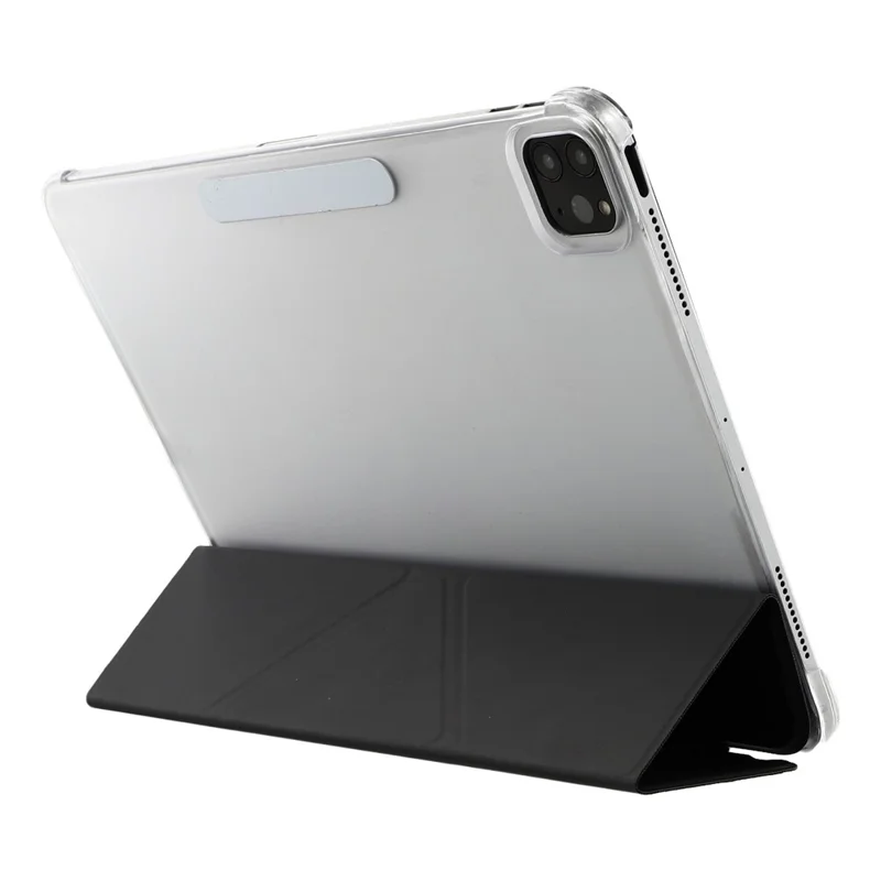 Capa para iPad Pro 11 (2022) / (2021) / (2010) / Pro 11 polegadas (2018) Capa Rígida Transparente com Suporte para Lápis Capa Protetora Inteligente com Função Dormir/Despertar e Suporte - Preto