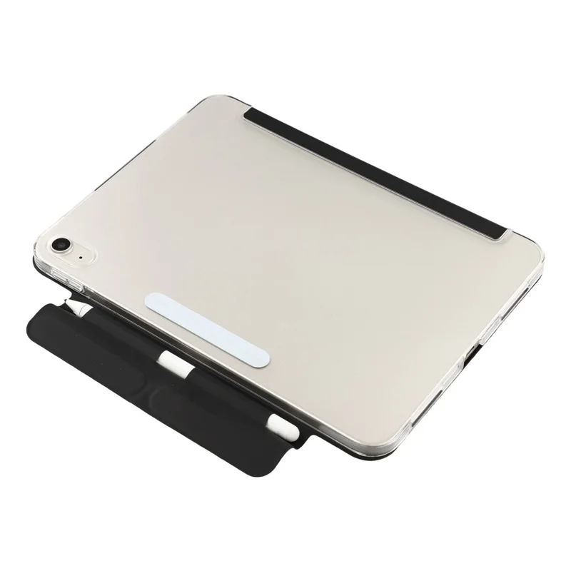 Coque pour iPad (2025) / 10,9 (2022) Coque rigide transparente avec rangement pour crayon, housse intelligente avec fonction veille/réveil, support protecteur - Noir