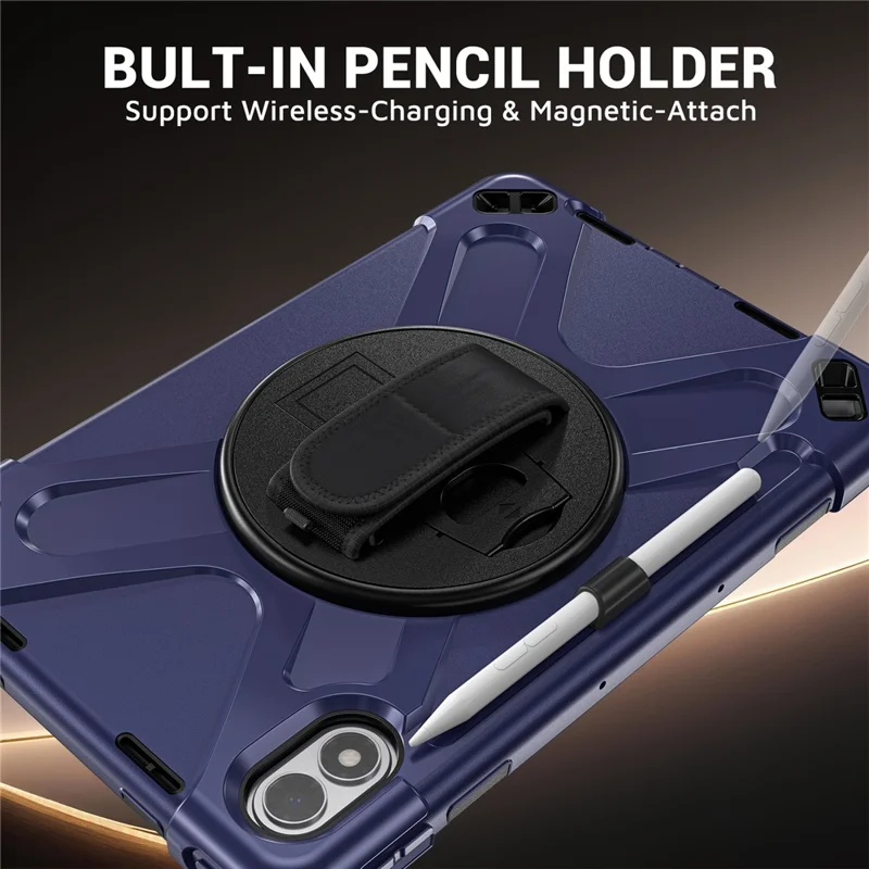 For Xiaomi Redmi Pad 2 Pro Case TPU + PC + Silicone Kickstand Anti Drop Tablet Cover - Navy Blue