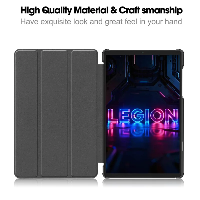 For Lenovo Legion Y700 (Gen 5) Case Anti-Drop Leather Stand Tablet Cover  - Black