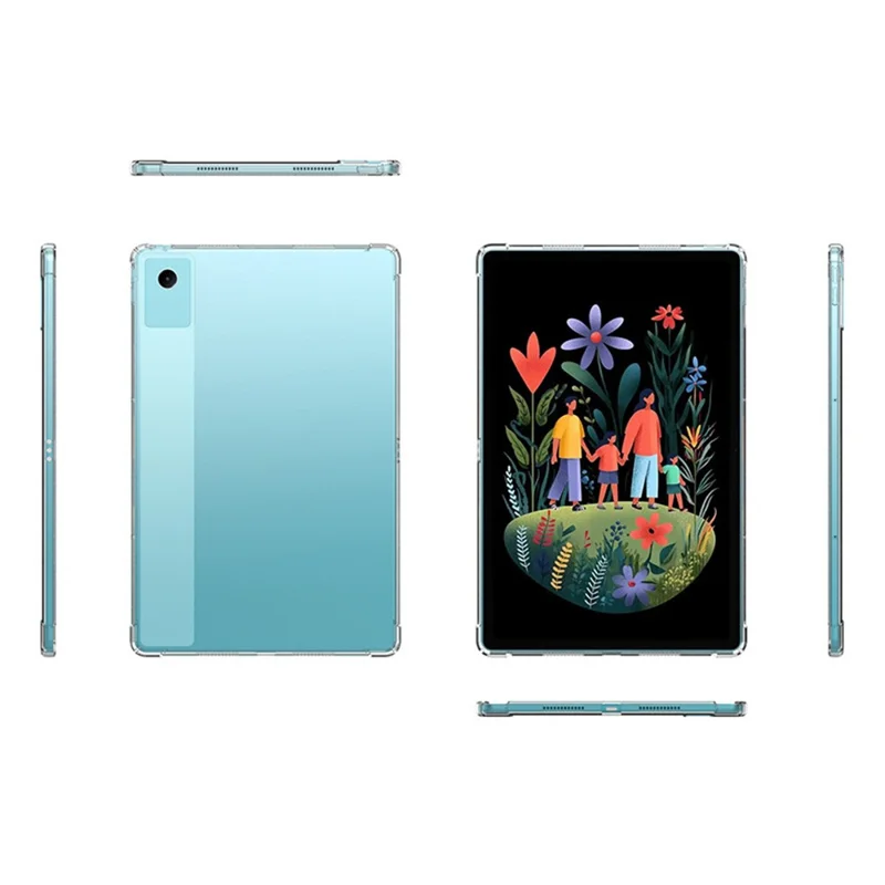 For Lenovo Idea Tab Plus Case Four Corner Shockproof Clear Tablet TPU Cover - Transparent