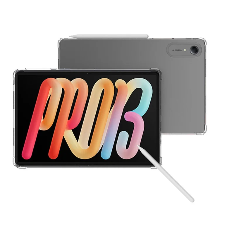 For OnePlus Pad Go 2 Case Four Corner Shockproof Clear Tablet TPU Cover - Transparent