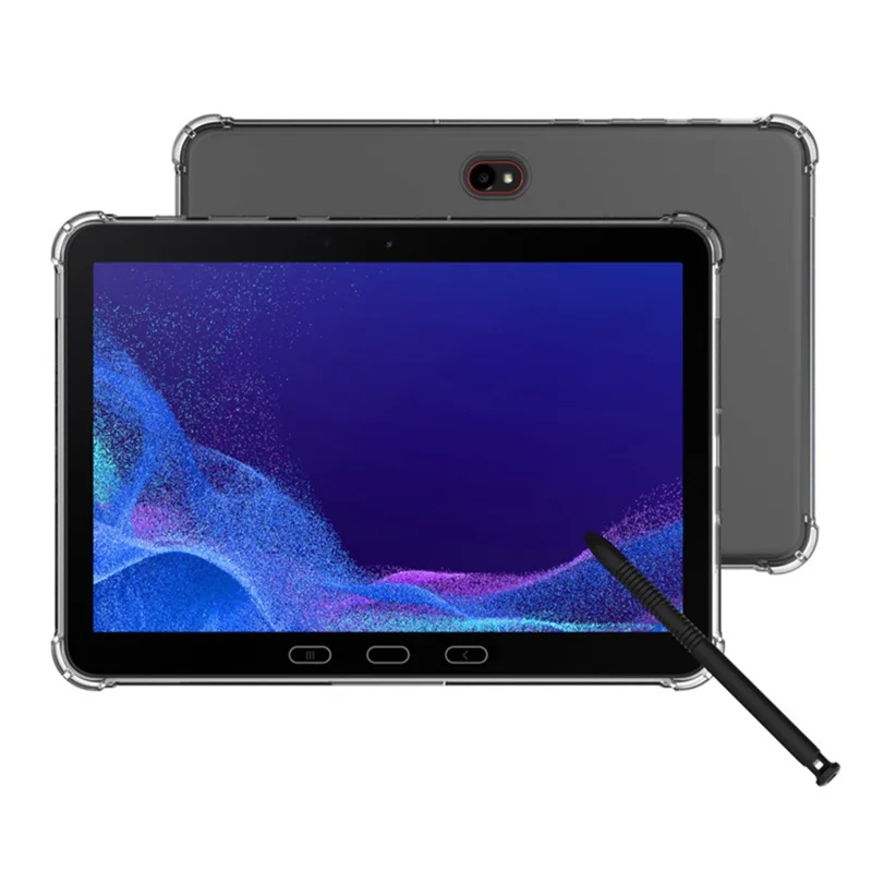 Case For Galaxy Tab Active5 Pro  /  Active Pro  /  Active4 Pro Four Corner Shockproof Clear Tablet TPU Cover - Transparent