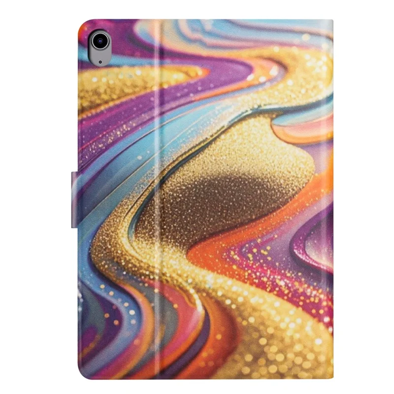 Tablet Case for iPad (2025)  /  10.9 (2022) Litchi Texture TPU + PU Leather Protective Cover - Golden Sand