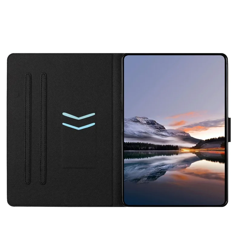 Coque de tablette pour Lenovo Tab M11 / Xiaoxin Pad 11 2024, texture simili cuir TPU + aspect grainé type lychee - Sable doré